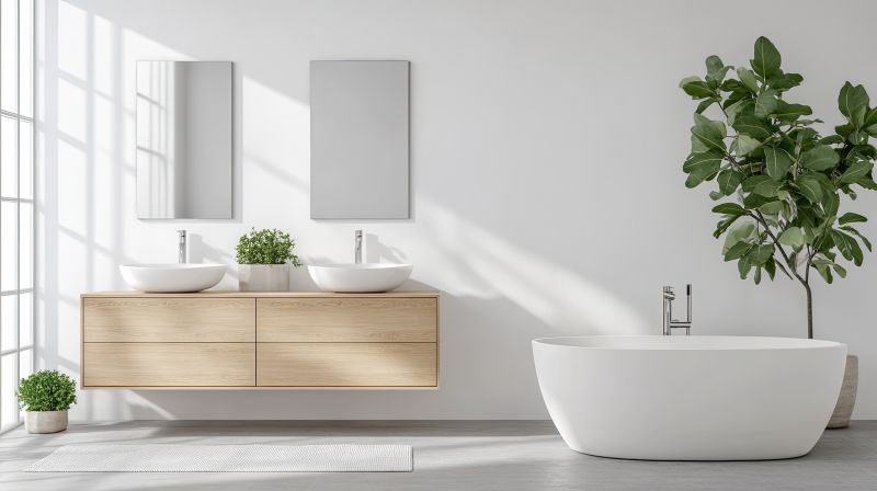 Floating Vanity with Integrated Lighting