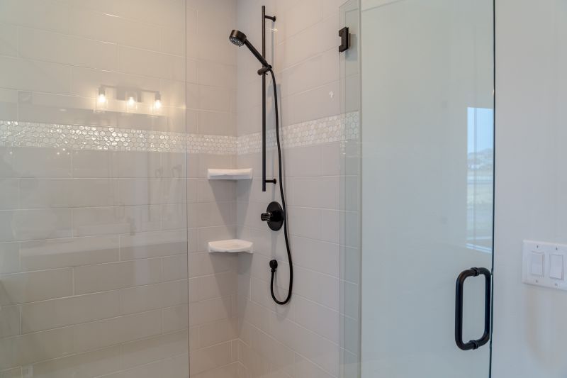 Glass Shower with Modern Hardware